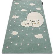 Tapis Rugsx Tapis PETIT MOON étoiles, des nuages vert 140x190 cm