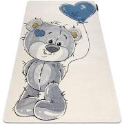 Tapis Rugsx Tapis PETIT TEDDY ours en peluche crème 140x190 cm