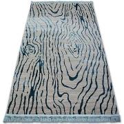 Tapis Rugsx Tapis ACRYLIQUE MANYAS 195AA Gris/Bleu franges 80x300 cm