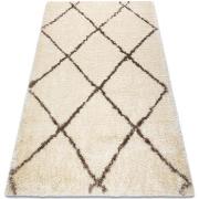 Tapis Rugsx Tapis FLUFFY 2373 shaggy treillis - crème 140x190 cm