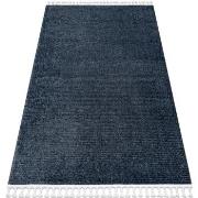 Tapis Rugsx Tapis SEVILLA PC00B rayures bleu Franges berbère 80x150 cm