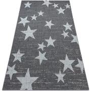 Tapis Rugsx Tapis SIZAL FLAT 48699392 Étoiles blanc gris 160x230 cm