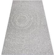 Tapis Rugsx Tapis SIZAL FLAT 48832637 Cercles, points gris 120x170 cm