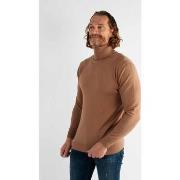 Pull Hollyghost Pull col roulé camel en touch cashemere unicolore