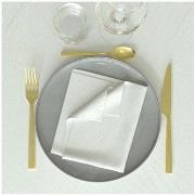 Serviettes de table Soleil D'Ocre LUXURY BLANC