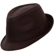 Chapeau Chapeau-Tendance Chapeau trilby façon cuir MAX T57