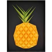 Tableaux, toiles Polygone Origami Ananas