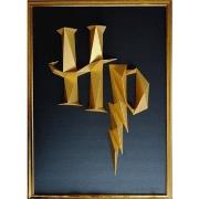 Tableaux, toiles Polygone Origami Logo Harry Potter