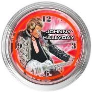 Horloges Sud Trading Horloge ronde néon Rouge Johnny Hallyday