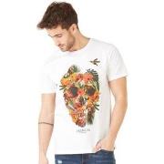 T-shirt Freegun T-shirt Col rond Homme Coton TSCSKU Blanc