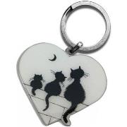 Porte clé Royal Tapisserie Porte clefs Coeur métallique Les chats de D...