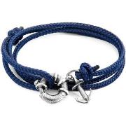 Bracelets Anchor &amp; Crew Bracelet Ancre Clyde Argenté Et Corde