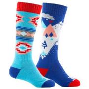 Chaussettes enfant Thyo Lot de 2 paires de mi-bas ski fille FOLK