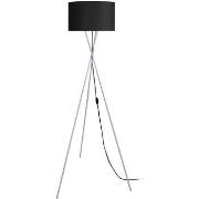 Lampadaires Tosel Lampadaire trépied métal aluminium et noir