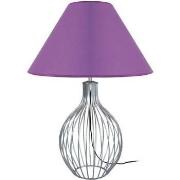 Lampes de bureau Tosel Lampe de salon filaire métal aluminium et viole...