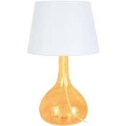 Lampes de bureau Tosel Lampe de chevet bouteille verre ambre et blanc