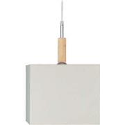 Lustres, suspensions et plafonniers Tosel Suspension carré bois blanc