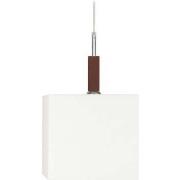 Lustres, suspensions et plafonniers Tosel Suspension carré bois blanc