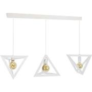 Lustres, suspensions et plafonniers Tosel Lustre bar bois blanc