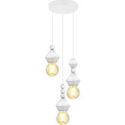 Lustres, suspensions et plafonniers Tosel Lustre cylindrique bois blan...