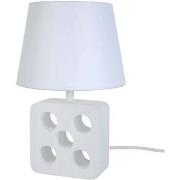 Lampes de bureau Tosel Lampe de chevet carré bois blanc