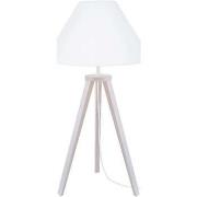 Lampes de bureau Tosel Lampe de chevet trépied bois blanc