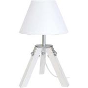 Lampes de bureau Tosel Lampe de chevet trépied bois blanc