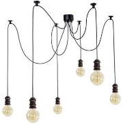 Lustres, suspensions et plafonniers Tosel Lustre grappe métal bronze