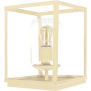 Lampes de bureau Tosel Lampe a poser carré métal crème et transparent