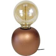 Lampes de bureau Tosel Lampe de chevet globe bois cuivre
