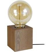 Lampes de bureau Tosel Lampe de chevet carré bois foncé