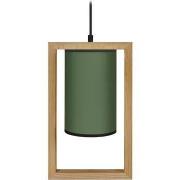 Lustres, suspensions et plafonniers Tosel Suspension carré bois foncé ...