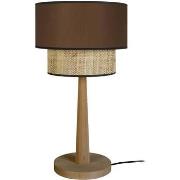 Lampes de bureau Tosel Lampe de chevet droit bois foncé et marron