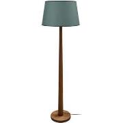 Lampadaires Tosel Lampadaire droit bois foncé et vert