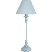 Lampes de bureau Tosel Lampe de chevet colonne métal gris et bleu