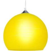 Lustres, suspensions et plafonniers Tosel Suspension globe verre jaune