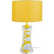 Lampes de bureau Tosel Lampe a poser évasée verre jaune