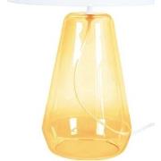 Lampes de bureau Tosel Lampe de chevet conique verre jaune et blanc