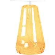 Lampes de bureau Tosel Lampe de chevet conique verre jaune et blanc