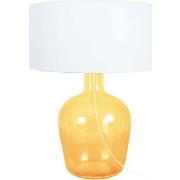 Lampes de bureau Tosel Lampe de chevet bouteille verre jaune et blanc