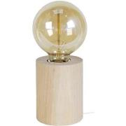 Lampes de bureau Tosel Lampe de chevet cylindrique bois naturel