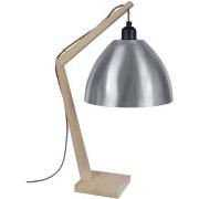 Lampes de bureau Tosel Lampe de chevet arqué bois naturel et aluminium