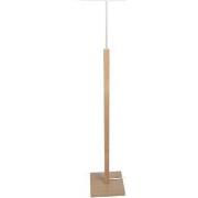 Lampadaires Tosel Lampadaire droit bois naturel et blanc