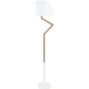 Lampadaires Tosel Lampadaire articulé bois naturel et blanc