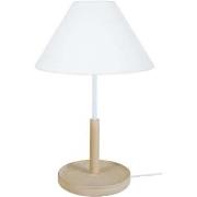 Lampes de bureau Tosel Lampe de chevet droit bois naturel et blanc