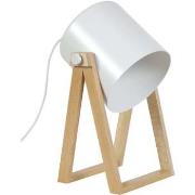 Lampes de bureau Tosel Lampe de bureau articulé bois naturel et blanc