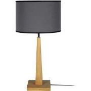 Lampes de bureau Tosel Lampe a poser droit bois naturel et gris