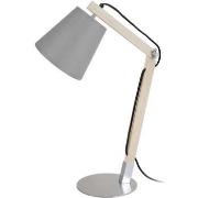 Lampes de bureau Tosel Lampe de bureau articulé bois naturel et gris