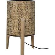 Lampes de bureau Tosel Lampe a poser cylindrique bois naturel et Jute