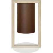 Lampes de bureau Tosel Lampe de chevet colonne bois naturel et marron